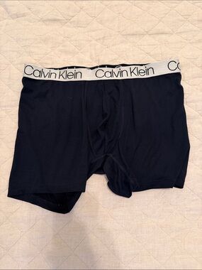 Calvin Klein Black Boxer Briefs with White Logo Waistband